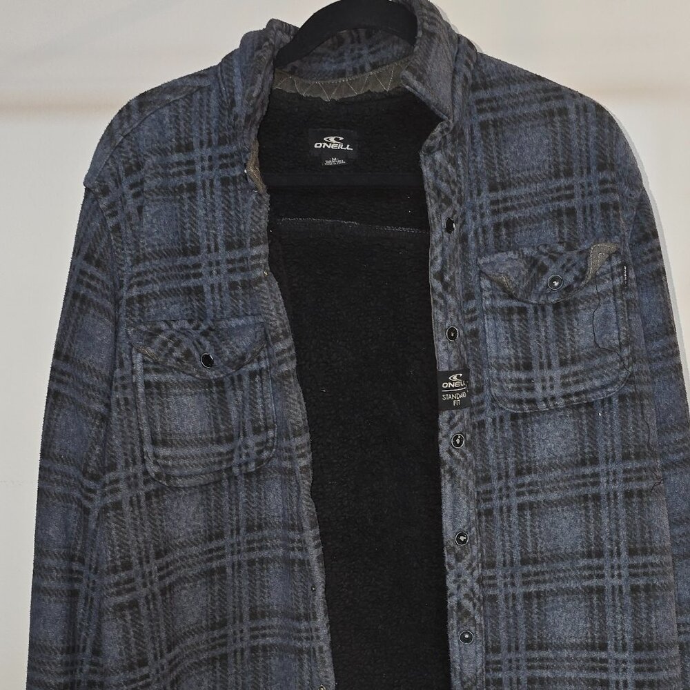 O'Neill Men's Plaid Sherpa-Lined Flannel Jacket